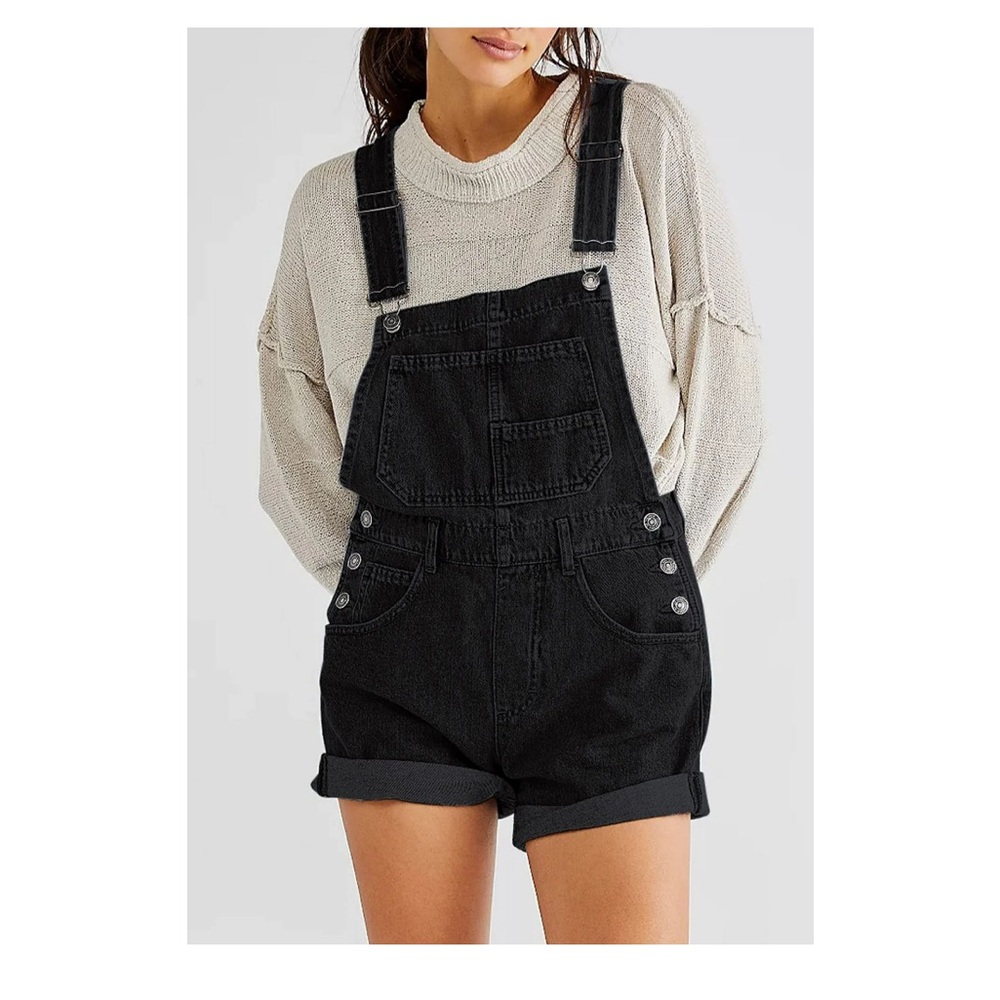 Black overall shorts Large (NW)